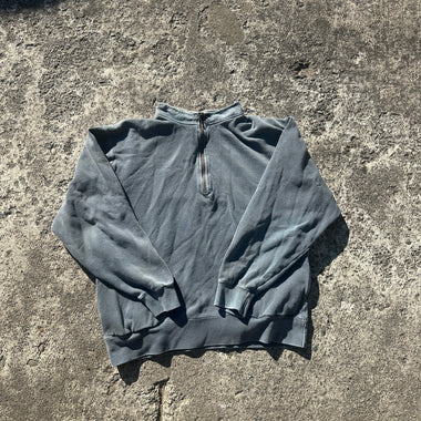 grey quarterzip top